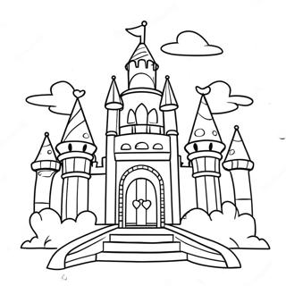 Sparkling Roblox Princess Castle Coloring Page | Roblox Princess coloring page