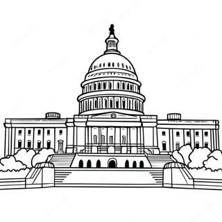 Washington DC Landmark Coloring Page | Washington DC coloring page