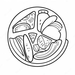Healthy Plate Coloring Page | Healthy Plate coloring page