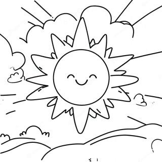 Bright and Happy Sunshine Coloring Page | You Are My Sunshine coloring page