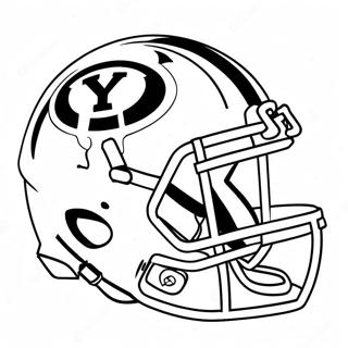 BYU Football Logo Ausmalbild | BYU Fußball Ausmalbild
