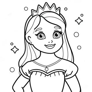 Princess Rainbow Coloring Page | Princess Rainbow coloring page
