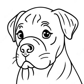 Playful Cane Corso Puppy Coloring Page | Cane Corso coloring page