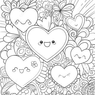 Sweet Hearts Bold and Easy Coloring Page | Sweet Hearts Bold and Easy coloring page