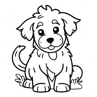 Playful Aussiedoodle Coloring Page | Aussiedoodle coloring page