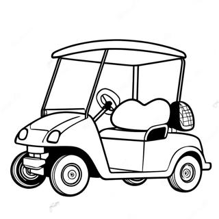 Golf Cart Coloring Page | Golf Cart coloring page