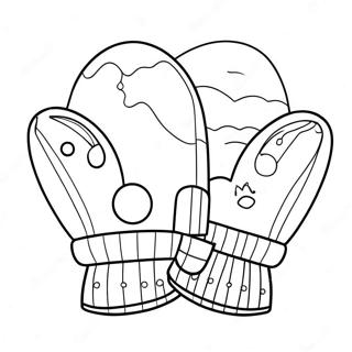 Mitten Coloring Page | Mitten coloring page