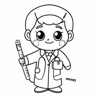 Cute Doctor Coloring Page | Medical coloring page