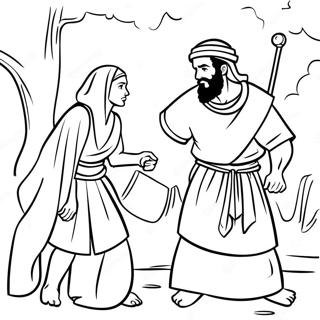 Rahab and the Spies Coloring Page | Rahab and the Spies coloring page