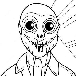 SCP 173 Creepy Coloring Page | SCP 173 coloring page