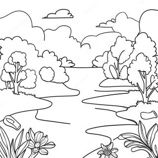 Colorful New Jersey Landscape Coloring Page | New Jersey coloring page