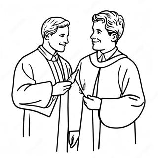 Confirmation Ceremony Coloring Page | Confirmation coloring page