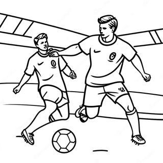 Exciting Soccer Game Coloring Page | I Love Soccer coloring page