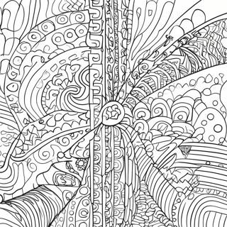 Colorful Glitch Patterns Coloring Page | Glitch coloring page