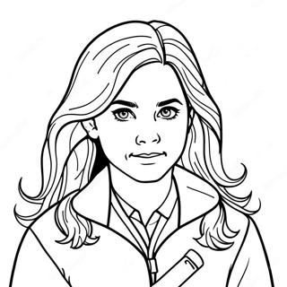 Hermione Granger Magiska Äventyr Färgläggningssida | Hermione Harry Potter målarbild