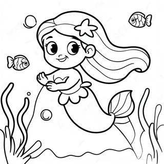 Ariel With Legs Underwater Adventure Coloring Page | Ariel With Legs coloring page
