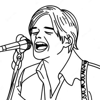 Gerard Way Singing Coloring Page | My Chemical Romance coloring page