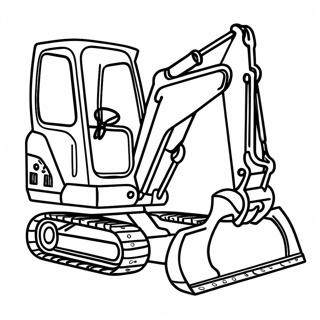 Backhoe Construction Vehicle Coloring Page | Backhoe coloring page