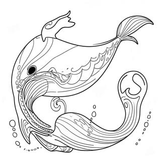 Playful Humpback Whale Coloring Page | Humpback Whale coloring page