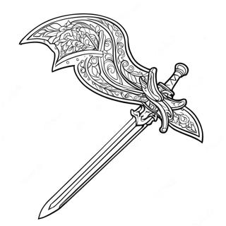 Shiny Sword Coloring Page | Metal coloring page