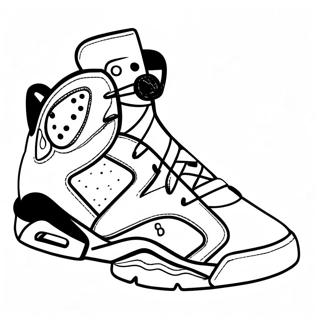 Jordan 6 Outline Coloring Page | Jordan 6 Outline coloring page