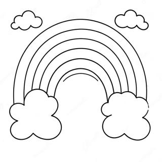Charming Boho Rainbow with Clouds Coloring Page | Boho Rainbow coloring page