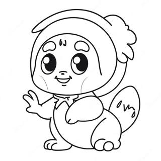 Cute Vosco Character Coloring Page | Vosco coloring page