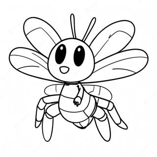 Angry Beedrill Flying Coloring Page | Beedrill coloring page