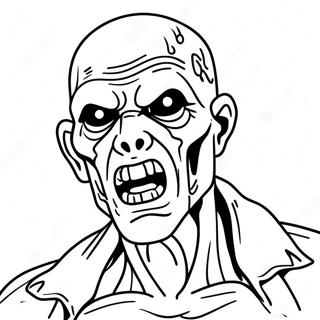 Creepy Zombie Gore Coloring Page | Gore coloring page