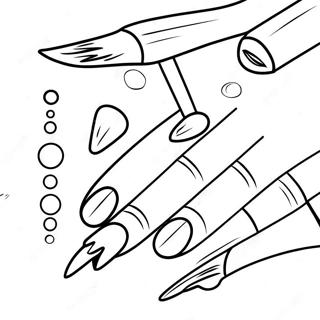 Blank Nail Template Coloring Page | Blank Nail Template coloring page