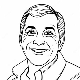 Paul with a Bright Smile Coloring Page | Paul coloring page