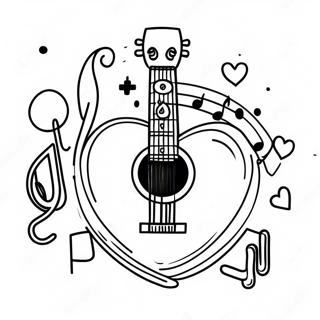 Ich liebe Musik Ausmalbild | Ich liebe Musik Ausmalbild