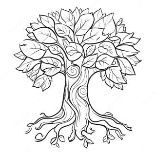 Thankful Tree Coloring Page | Grateful coloring page