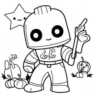 Roblox Spooky Characters Coloring Page | Roblox Halloween coloring page