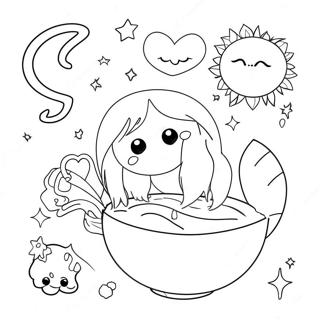 Dreamcore Aesthetic Coloring Page | Dreamcore coloring page