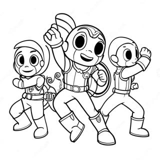 Colorful Rainbow Rangers Adventure Coloring Page | Rainbow Rangers coloring page