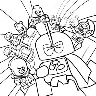 Lego DC Superschurken Epische Schlacht Ausmalbild | Lego DC Super Schurken Deathstroke Ausmalbild