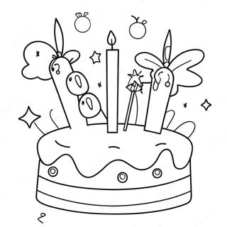 Colorful Birthday Card Coloring Page | Card coloring page