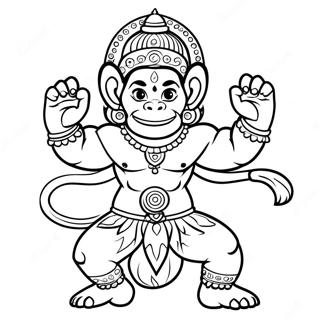 Hanuman Coloring Page | Hanuman coloring page