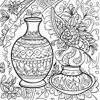 Talavera Pottery Coloring Page | Talavera coloring page