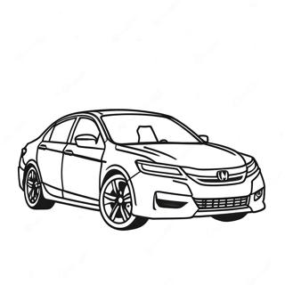 Honda Accord Sporty Design Coloring Page | Honda Accord coloring page