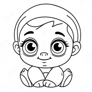 Adorable LOL Baby with Big Eyes Coloring Page | Cute LOL Baby coloring page