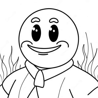 Koro Sensei Smiling Coloring Page | Assassination Classroom coloring page