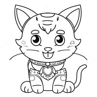 Catboy in Festive Costume Coloring Page | PJ Masks Christmas coloring page
