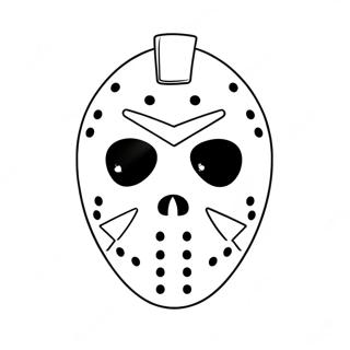 Jason Voorhees Classic Mask Coloring Page | Jason Voorhees coloring page