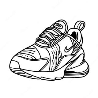 Nike Air Max 270 Sneaker Coloring Page | Nike Air Max 270 coloring page