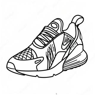 Colorful Nike Air Max 270 Design Coloring Page | Nike Air Max 270 coloring page