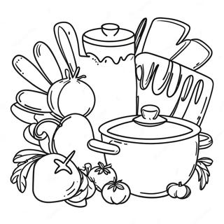 Cooking Coloring Page | Cooking coloring page