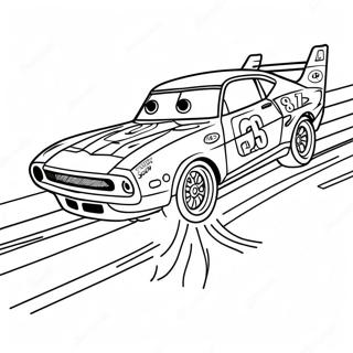 Dirt Track Race Auto Kleurplaat | Modderbaan Raceauto kleurplaat