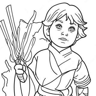 Jóvenes Aventuras Jedi Páginas para Colorear